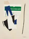 America-La France Variation IX by Robert Motherwell, 1983, Lithograph and collage in colors, on Australian Bemboka and Arches Cover paper, with full margins, sold Oct 2020