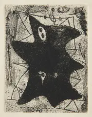 Adolph Gottlieb, Untitled, c. 1942, Etching and aquatint, on laid paper, with full margins