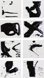 Vik Muniz, After Motherwell (from Pictures of Ink), I-VIII, 2002, The complete set of eight Iris prints with screenprinted spot varnish, on wove paper, the full sheets