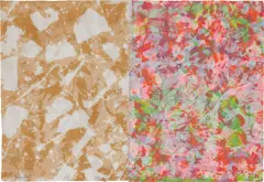 Thursday by Sam Gilliam, 1974, Monotype with handmade paper and stitching in colors, the full sheet, sold Oct 2020