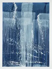 Blue by Pat Steir, 2004, Screenprint in colors, on wove paper, with full margins, sold Oct 2020