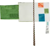 Room Service, from Airport Suite by Robert Rauschenberg, 1974, Relief, intaglio and collage in colors, on white cotton and green muslin, machine buttonholed for mounting, offered Oct 2020