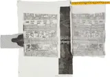Sheephead, from Airport Suite by Robert Rauschenberg, 1974, Relief and intaglio print on fabric in colors with collage of wooden ruler sewn on print, the full sheet, sold Oct 2020