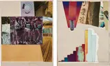 Robert Rauschenberg, Horsefeathers Thirteen-VII; and Horsefeathers Thirteen-VIII, from Horsefeathers Thirteen Series, 1976, Two offset lithographs with screenprint, pochoir, collage, and embossing in colors, on Jeff Goodman handmade buff paper, with full margins