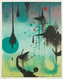 Darren Waterston, Lobe, 2001, Etching with hand-coloring, on watercolor paper, with full margins, contained in the original burgundy cloth-covered folio with accompanying hard-cover monograph