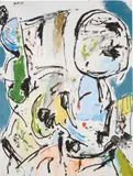 Eddie Martinez, Blue Traveler, 2014, Archival inkjet print in colors, on wove paper, the full sheet
