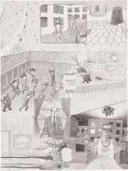 Dream Drawing by Jim Shaw, 1996, Drawing in graphite, on wove paper, sold Oct 2020