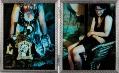 Untitled by Cindy Sherman, 1985/1999, Chromogenic print diptych, both contained in the artist's specified pewter double frame (as issued), sold Oct 2020