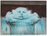 Kiki Smith, My Blue Lake, 1995, Photogravure with à la poupée inking and lithograph in colors, on mould-made En Tout Cas paper, with full margins