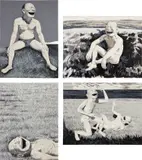 Yue Minjun, The Grassland Series: four plates, 2008, Four screenprints in colors, on wove papers, the full sheets