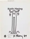Keith Haring, (Untitled) Long Man Drawing, 1989, Drawing in black marker on exhibition catalogue page for the CAPC musée d'art contemporaine, Bordeaux