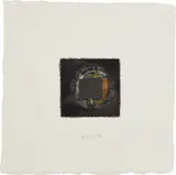 Larry Bell, (Untitled) from Fractions, 1998, Mixed media collage with canvas and paint on wove paper