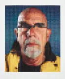 Chuck Close, Self Portrait (Yellow Raincoat)