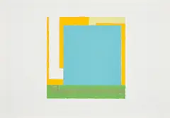 Peter Halley, Thrust, 1992, Screenprint in colors, on wove paper, with full margins