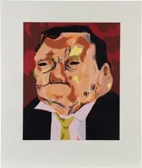 Dana Schutz, (Untitled) Poisoned Man, 2005, Woodcut and lithograph in colors, Yatsuo, Somerset Book White, Arches Cover Black Chine collé to Rives BFK paper, with full margins
