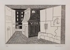 Rue des Rats by Stuart Davis, 1928-29, Lithograph, with chine collé to wove paper, with full margins, offered Dec 2020