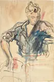 Robert De Niro Sr., Woman in Armchair, 1957, Watercolor painting on J Whatman paper