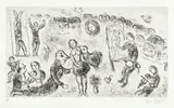 Marc Chagall, Fête au village (Village Party), 1979, Etching, on wove paper, with full margins
