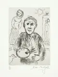 Marc Chagall, L’Artiste et son modèle (Artist and Model), 1979, Etching, on wove paper, with full margins