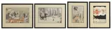 H. M. Bateman, Untitled, pen and ink and watercolour 33 x 50cm and smaller (4) Provenance: Christie's