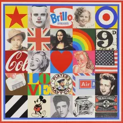 Untitled by Peter Blake, 'Some of the Sources of Pop-Art VII' screenprint in colours with glitter and diamond dust, sold Oct 2024