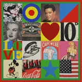 Sir Peter Blake, Untitled, 'Some of the Sources of Pop Art VI' screenprint in colours with glitter and diamond dust