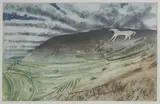 Richard Bawden, Untitled, Westbury' etching and aquatint in colours