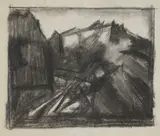 David Bomberg, Untitled, 1937 black chalk 43.5 x 50.5cm