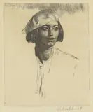Gerald Brockhurst, Untitled, 'Chiquita' etching