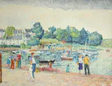 Yvonne Canu, Pont-l'Abbé, oil on canvas