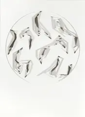 Elevated Sphere V by Mon Levinson, 1963, cut-out white paper assemblage, sold May 2013