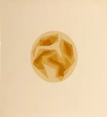 Mon Levinson, Circles in a Square II, 1964, cut-out paper and vinyl assemblage
