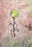Ellie Pyle, Untitled (Sadly my dancing horrified a caterpillar...), 1996-97, oil and mixed media on canvas