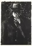 Aaron Fink, Smoker, 1981, Lithograph on wove paper