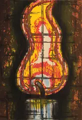 Aaron Fink, Candle Flame, 1988, Color etching and aquatint on wove paper