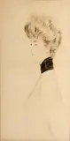 Paul César Helleu, Femme élégante tourné a gauche