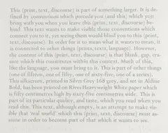 Text, Context, Convention by Joseph Kosuth, 1979, Screenprint on wove paper, sold May 2013