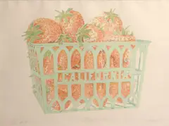Strawberries by Don Nice, 1975, Color lithograph on Rives BFK paper, sold May 2013