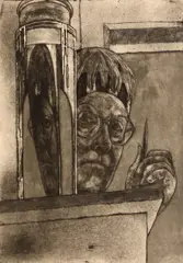 Barbara Swan, Self-Portrait, Reflected II, 1970s, Etching with aquatint on wove paper