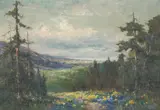 Arthur Beckwith, Santa Cruz from Ben Lomond Mountain, oil on canvas