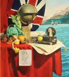 Donald Crowley, The explorer and his food, oil on canvas