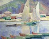 Walter Farndon, Sailboats at harbor
