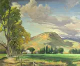 Albert Sheldon Pennoyer, Ranch in Carson City, oil on canvas
