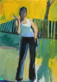 Kim Frohsin, Black Pants, 1997, acrylic on paper