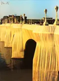 The Pont Neuf Wrapped, Paris by Christo, 1985, Color offset lithograph on wove paper, sold Apr 2013