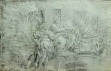 Pietro da Cortona, Studies of frescoes in the Pitti Palace, Florence (a group of three)