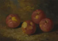 Bryant Chapin, Still life with four apples, 1902, oil on canvas