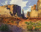 Albert Thomas Derome, Entrance to Side Valley, Monument Valley in the distance