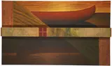Wade Hoefer, Eden East/West, 1988-89, oil and collage on canvas