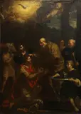 Pietro da Cortona, Ananias restoring the sight of Saint Paul, oil on canvas